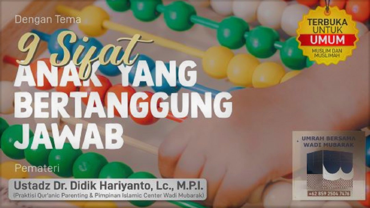 9 Sifat Anak Yang Bertanggung Jawab