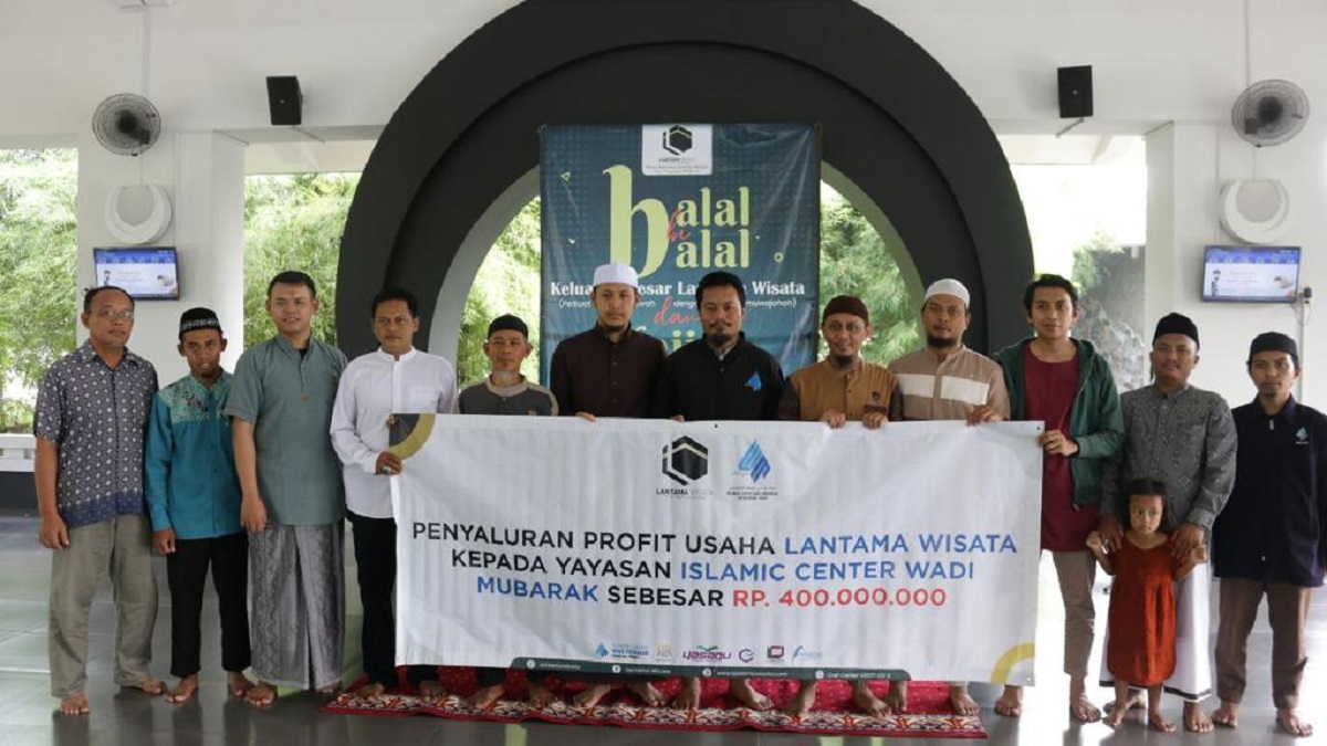 Lantama Wisata Salurkan Profit Usaha Rp 400 Juta Ke Islamic Center Wadi Mubarak